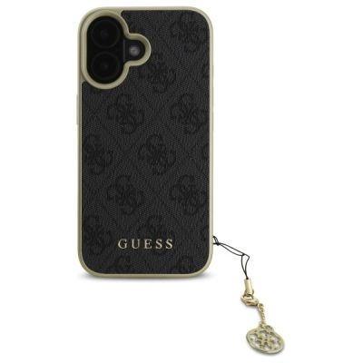 3. Guess 4G Charms Collection Hülle für iPhone 16 Plus – Schwarz