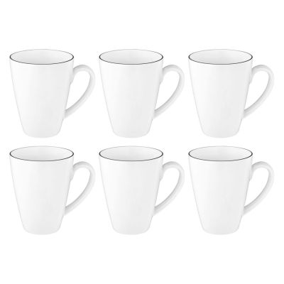 6er-Set Henkelbecher 350 ml SELTMANN LIDO BLACK LINE