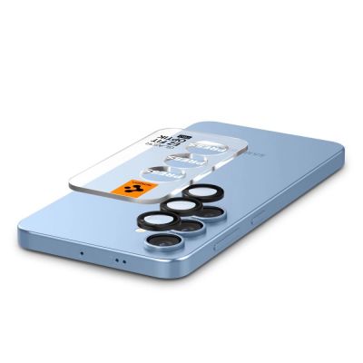 5. Spigen Optik Pro GLAS.TR EZ FIT 2er-Pack Kameraschutzhülle für Samsung Galaxy S25 – Schwarz