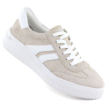 Beige Ledersneaker Remonte Rieker D3E00-60