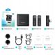 2. Vention USB-C-Funkmikrofon, 2er-Pack mit Ladeetui, Schwarz