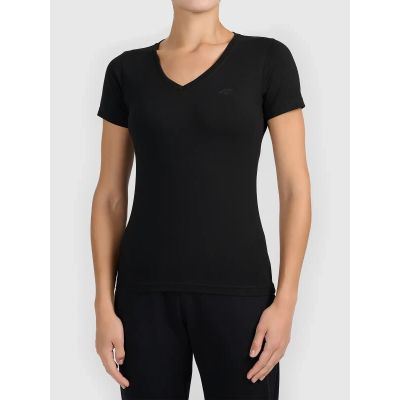Basic-T-Shirt für Damen mit V-Ausschnitt 4F 4FWMM00TTSHF3307-20S