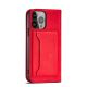 5. Magnetkartenhülle für iPhone 13 Pro Max Tasche Kartenetui Kartenhalter Rot