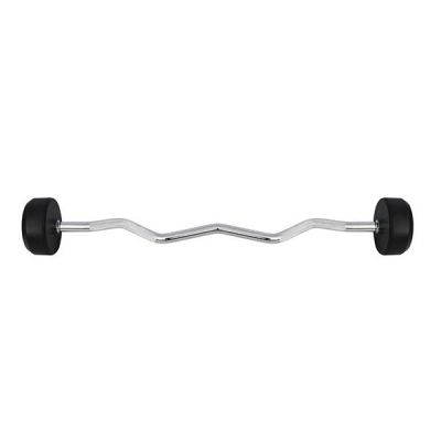 2. Gummierte GSL-40 40 KG HMS Feste Langhantel/Curlstange