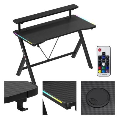Huzaro Hero 1.9 RGB Schwarzer Schreibtisch