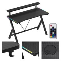 Huzaro Hero 1.9 RGB Schwarzer Schreibtisch