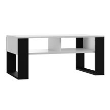 Couchtisch MODERN 2P 90x58xH50 weiß/schwarz