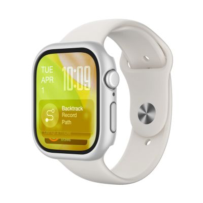 6. AmazingThing Minimalistische Schutzhülle für Apple Watch Series 11 46 mm – Silber