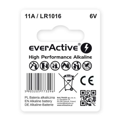 EVERACTIVE Auto-Fernbedienungsbatterie 11A LR1016 MN11 Blisterverpackung 1 Stück 11ABL1
