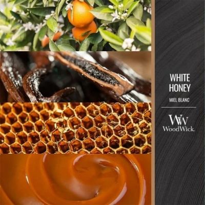 Mittelgroße Kerze WEISSER HONIG WOODWICK