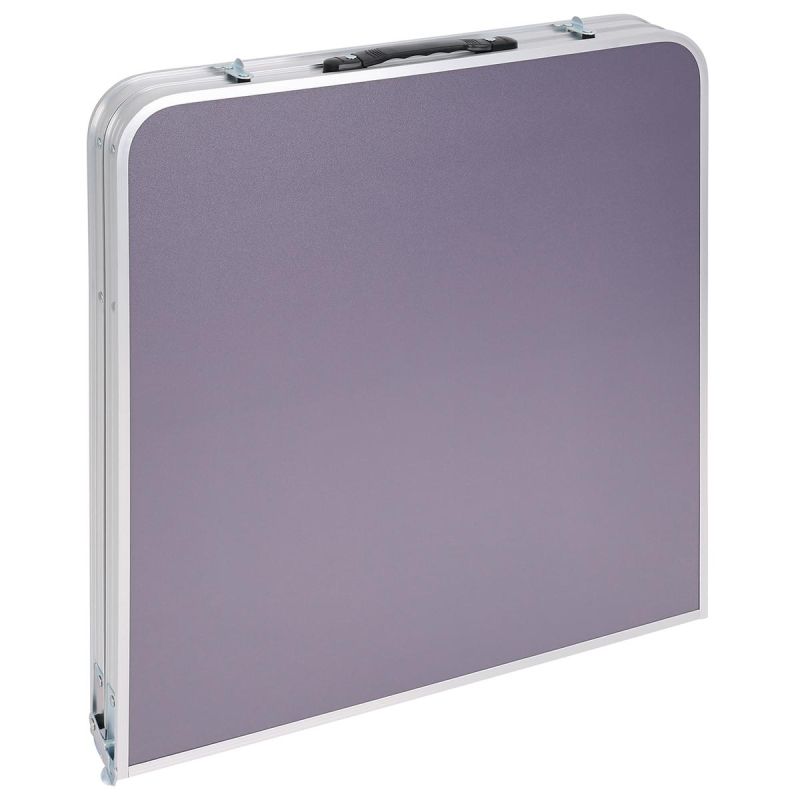 7. Klappbarer Campingtisch 120 x 60 x 70/62/55 cm, Grau