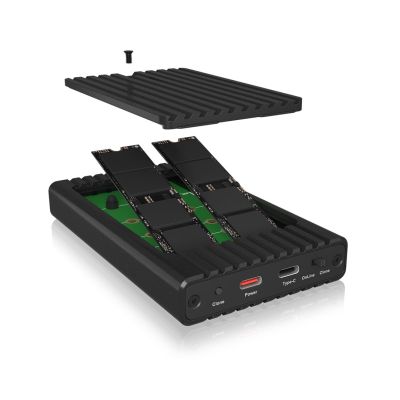 4. IcyBox-Adapter mit Klonfunktion für M.2 NVMe SSD USB 3.2 Gen2 (Einzelhandel)