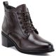 6. Damen-Ankle-Boots aus Leder mit Schnürung, Schokoladenbraun, Vinceza EN27-133107