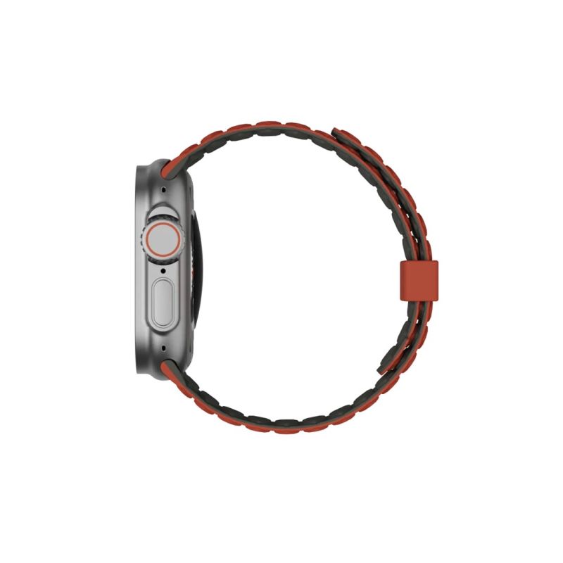 10. UAG Pathfinder - Silikon-Doppelseiten-Magnetarmband für Apple Watch Serie: 1-3, 42 mm / Serie 4-6 & SE 1-2, 44 mm / Serie 7-9, 45 mm / Serie 10, 46 mm / Ultra 1-2, 49 mm (oliv/rost)