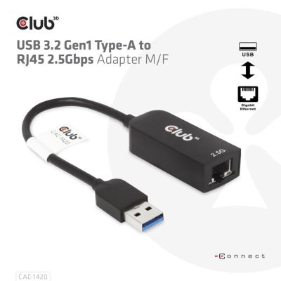 4. CLUB3D CAC-1420 Ethernet-Netzwerkkarte 2500 Mbit/s
