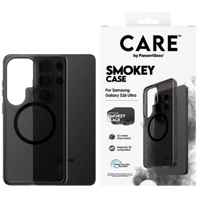 CARE by PanzerGlass Urban Explorer Smokey Hülle mit schwarzem Qi für Samsung Galaxy S26 Ultra - Schwarz