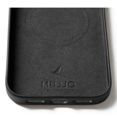 4. Mujjo Wallet Lederhülle - Lederhülle für iPhone 17 Pro Max, kompatibel mit MagSafe (schwarz)