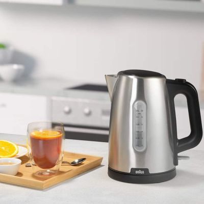 3. Braun PurShine WK102AI-WK1500BK Wasserkocher 1,7 l 2200 W Schwarz, Edelstahl