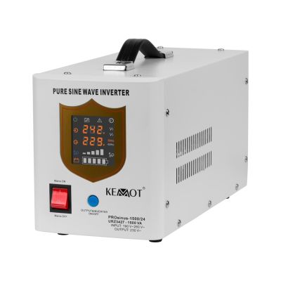 2. KEMOT PROsinus-1500/24 Notstromversorgung, reiner Sinuswellenwandler mit Ladefunktion 24 V/230 V 1500 VA/1050 W