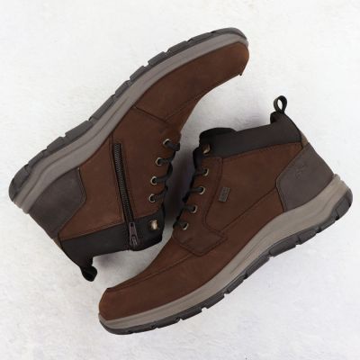 5. Rieker 03630-22 Herren-Ankle-Boots aus braunem, wasserdichtem Leder