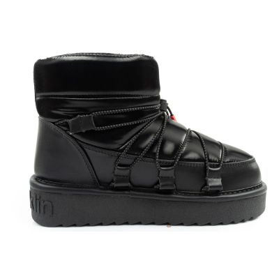 13. D.Franklin Damen Schneestiefel Winter Modische Isolierte Stiefeletten Schwarz