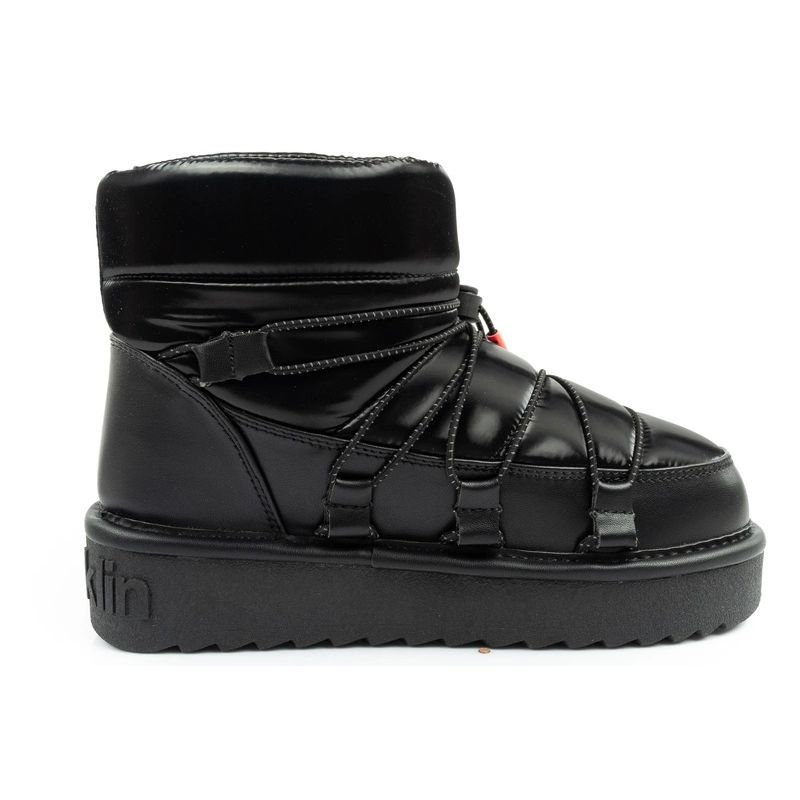 13. D.Franklin Damen Schneestiefel Winter Modische Isolierte Stiefeletten Schwarz