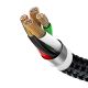 3. Baseus Three Primary Colors 3-in-1 USB-A - Micro-USB / Lightning / USB-C 3,5A Kabel 0,3 m - Schwarz