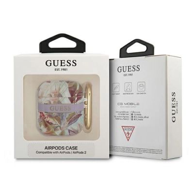 3. Guess GUA2HHFLU AirPods decken die lila/lila Flower Strap Collection ab