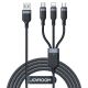 Joyroom S-A18 3in1 3.5A USB-A - Lightning+USB-C+MicroUSB Kabel 1,2m - schwarz