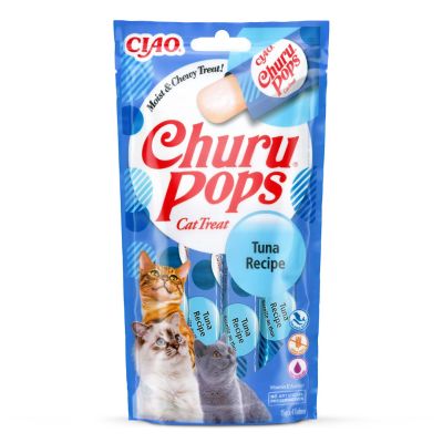CHURU Pops Thunfisch-Leckerli für Katzen 4x14g