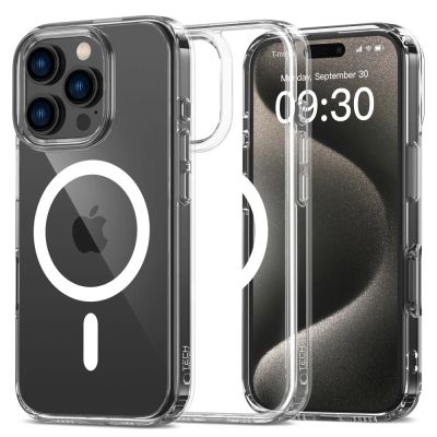 Tech-Protect FlexAir Hybrid MagSafe Hülle für iPhone 16 Pro – transparent