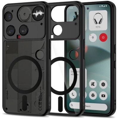 Tech-Protect MagMat MagSafe Hülle für Nothing Phone 3 – Schwarz und Transparent