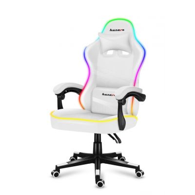 3. Huzaro Force 4.4 RGB Weißer Gaming-Stuhl