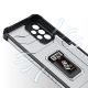 7. Crystal Ring Case robuste Kickstand TPU/PC Panzer Handyhülle Hard Case für Samsung Galaxy A72 4G schwarz