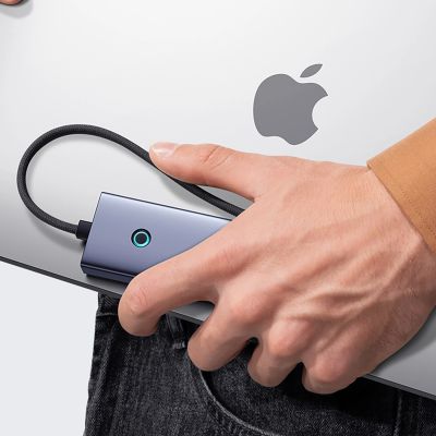 10. Baseus UltraJoy Series 5-Port HUB Dockingstation Space Grau?Type-C auf HDMI4K@30Hz*1+USB 3.0*4?