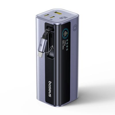 8. Baseus EnerGeek GR11 20000mAh 145W Powerbank mit einziehbarem Kabel – Grau