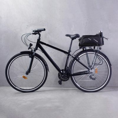 5. Wozinsky Fahrrad-Gepäckträgertasche mit Schultergurt, 9 l (Regenschutz inklusive), Schwarz (WBB22BK)
