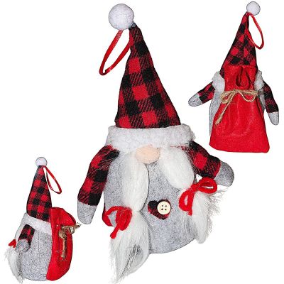 29. Dekorativer Weihnachtsmann mit Geschenktüte, 20 cm, Mädchen
