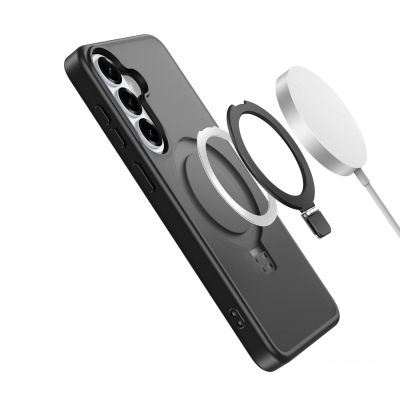 6. Dux Ducis Yind Samsung Galaxy S26 Hülle mit Ständer, kompatibel mit MagSafe – Schwarz