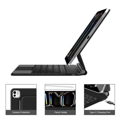 7. Tech-Protect SmartCase Magnetisch für iPad Pro 13" 7/8" 2024-2025 - Schwarz