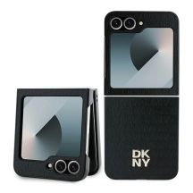 DKNY Repeat Pattern Stack Logo Hülle für Samsung Galaxy Z Flip6 – Schwarz