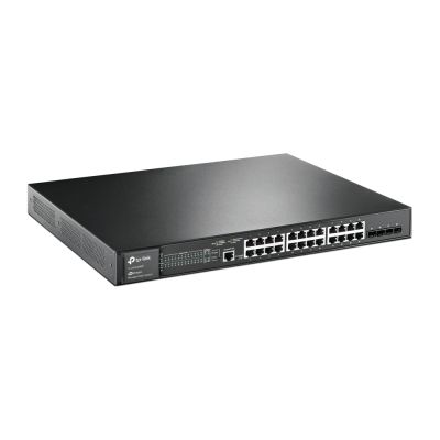 4. TP-Link JetStream TL-SG3428MP Managed Network Switch L2+ Gigabit Ethernet (10/100/1000) PoE-Unterstützung 1 HE Schwarz