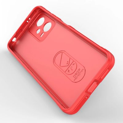 3. Magic Shield Hülle für Xiaomi Redmi Note 12 5G / Poco X5 5G Flexible Panzerabdeckung Rot