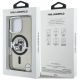 8. Karl Lagerfeld IML Glitter Karl & Choupette Sketch Logo MagSafe Hülle für iPhone 16 Pro - Schwarz