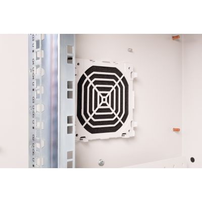 7. Digitus 19" 7HE Wand-Netzwerkschrank 600x450 mm, Volltür, grau, ungeteilt, montiert, IP55, 100 kg