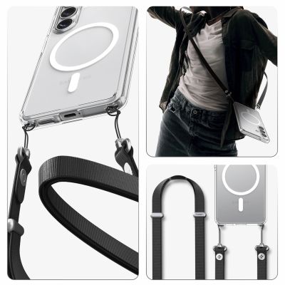 21. Spigen Ultra Hybrid Mag MagSafe Hülle für Samsung Galaxy S26+ - Transparent und Weiß