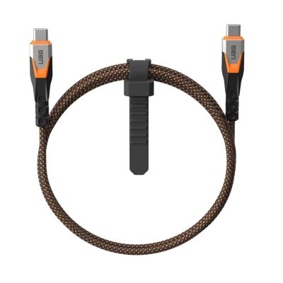 5. UAG SRGE - USB-C - USB-C-Kabel, USB 3.2 Gen2 240W/20Gbps, 75 cm (schwarz/orange)