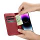 13. iCarer Wallet Case 2in1 Cover iPhone 14 Pro Max Leder Flip Cover Anti-RFID Rot (WMI14220728-RD)