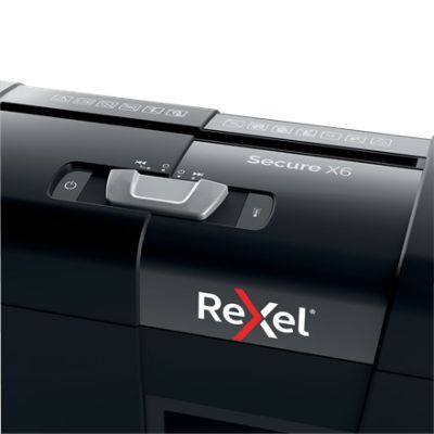 6. Rexel Secure X6 Aktenvernichter (P-4), 6 Blatt, 10-Liter-Auffangbehälter