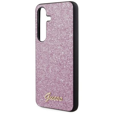 14. Guess Glitter Script Hülle für Samsung Galaxy S24+ - Lila